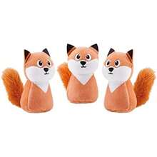 Outward Hound Squeakin' Racoon Hide A Puzzle - Juguetes de Repuesto para Perros, Paquete de 3(Replacement Animals Zorro) - Multicolor - Ver 1