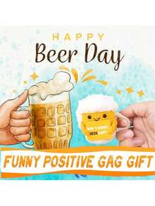 一套“用正能量振奋精神”钩针编织品，包括一个情绪钩针娃娃、一个可爱的钩针土豆伙伴娃娃、一张正能量卡片和一个趣味玩笑礼物（啤酒），适合作为送给闺蜜、女老师的生日礼物，送给朋友的手工心理健康礼物，以及送给祖父母、父母和青少年的励志礼物。也可作为节日、生日、母亲节礼物送给男士、女士、朋友、女儿！ - 彩色 - 查看 6