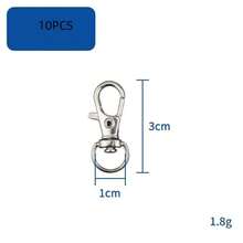 10/30 piezas Boca de pez Cierre de langosta Anillo de resorte DIY Llavero, Clip para perro, Accesorios de encanto de bolso - Llavero de boca de pez - Ver 2