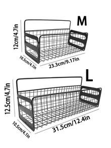 1pc,Kitchen Bathroom Storage Rack, Toilet Toiletries Corner Storage Rack, Iron Art Punching Free Storage Basket, Kitchen Supplies Storage Basket, Cosmetics Storage Rack Bathroom Accessories - Black - View 7