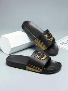 Zapatos de mujer con suela de madera talla 36-50, zapatos casuales cómodos para exteriores, zapatillas livianas antideslizantes para el hogar, sandalias de mujer resistentes al desgaste y transpirables, zapatos de mujer para uso diario en interiores y exteriores, zapatillas de uso dual interior/exterior, talla 23 para hombres/mujeres/jóvenes (patrón irregular) - 1974 Oro Negro - Ver 4