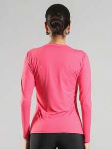 FITNATION Women's Long-Sleeved T-Shirt With UV50 Sun Protection - Rosa - View 3