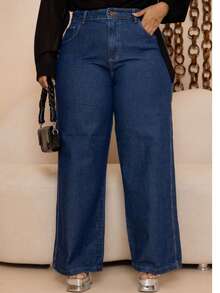 Plus Size Jeans - 藍色 - 查看 10
