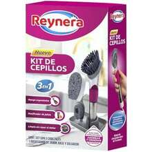 Reynera Kit de Cepillos 3 en 1 con Cabezales Intercambiables Herramienta de Limpieza Multiusos para Hogar y Oficina, Ideal para Superficies Variadas, Diseño Ergonómico y Alta Durabilidad - / - Ver 2