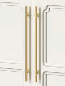 10-Pack Modern Golden Cabinet Handles With Installation Hardware, Polished Metal Drawer Pulls For Cabinets, Dressers, Furniture - Premium Metal Finish Cabinet Hardware - Multicolor - View 2