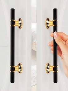 10-Pack Modern Golden Cabinet Handles With Installation Hardware, Polished Metal Drawer Pulls For Cabinets, Dressers, Furniture - Premium Metal Finish Cabinet Hardware - Multicolor - View 10