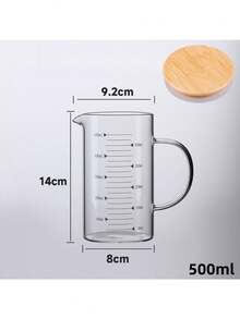 Tazza dosatrice in vetro borosilicato resistente al calore con manico antiscivolo e beccuccio a V - Resistente ai microonde e agli urti - Vetro trasparente con indicazioni in millilitri - Adatto per cottura, laboratorio, servizio - Confezione singola (disponibile in misure da 350ml/500ml/1L) - Multicolore - Visualizzare 15