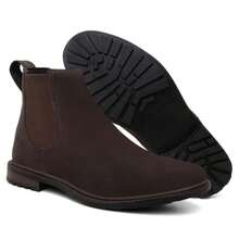Men's Chelsea Boot In Leather With Stitched Sole, Country Style, Easy To Slip On, Summer Promotion, Christmas Gift - Rust Brown - View 5