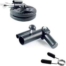 Plataforma de  de barras para mina. Inserto de fijación adaptable a barras olímpicas y estándar, incluye clip de barra de 2 pulgadas - como en la foto - Ver 2