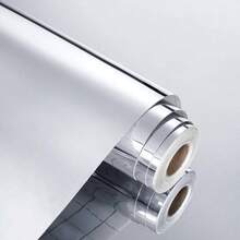 1 Roll Self-Adhesive High-Definition Mirror Wall Paper, Removable Mirror Sticker, Reflective Surface, Mirror Effect, Cuttable, Non-Glass, Non-Deformable, Non-Breakable Mirror, Peel And Stick, Suitable For Bathroom, Vanity, Home, DIY Crafts, Flexible Self-Adhesive Mirror, Applicable For DIY Arts And Crafts, Home Decor, Cabinet Countertops - Mirror Stickers - View 5