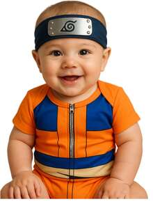 Baby Boy Bodysuit + Themed Headband For Monthly Milestones - trái cam - Xem 5