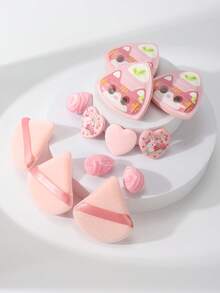 12个猫形美妆蛋套装，适用于BB霜、粉底、遮瑕膏等产品，尤其适合遮盖瑕疵、斑点，以及精准修饰眼周、鼻周和嘴周轮廓。吸水膨胀，不含乳胶，两用美妆蛋，适合所有肤质，是赠品、旅行、平价好物、旅行必备的理想之选。 - 彩色 - 查看 4