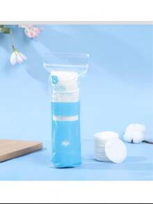 200/100pcs Disposable Round Makeup Remover Pads, Makeup Remover Pads, Travel Cleansing Set, 5.8*5.8cm, 3-Ply Thickened, Double-Sided Dual-Effect Cleansing Disposable Makeup Remover Pads - Multicolor - View 11