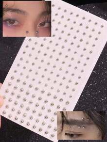 180片装非穿透式唇钉贴纸，自粘式，防水，可重复使用，假鼻环，眉钉，肚脐钉，身体饰品，临时穿孔，节日佩戴；非穿透式耳环，时尚配饰，低过敏性耳环，可重复使用贴纸，眉钉，派对爱好者，适合青少年和成人。