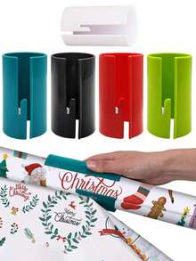 Christmas Theme Paper Tube Cutter, Sliding Gift Wrapping Paper Cutter, Holiday Party Cutting Tool, Linear Sliding Wrapping Paper Cutter, Suitable For Valentines Day, Easter, Eid, Wedding, Halloween, Christmas And Birthday Party Wrapping Paper Cutting. Portable Mini Paper Cutter, Gift Wrapping Paper Cutter, Christmas Wrapping Paper Cutter.