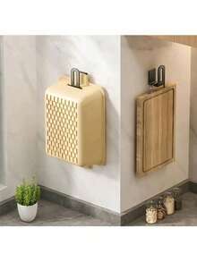 2/4件套免钻孔锅盖架，多功能厨房收纳架，可放置砧板和锅盖，适合浴室和阳台墙面安装，厨房必备品