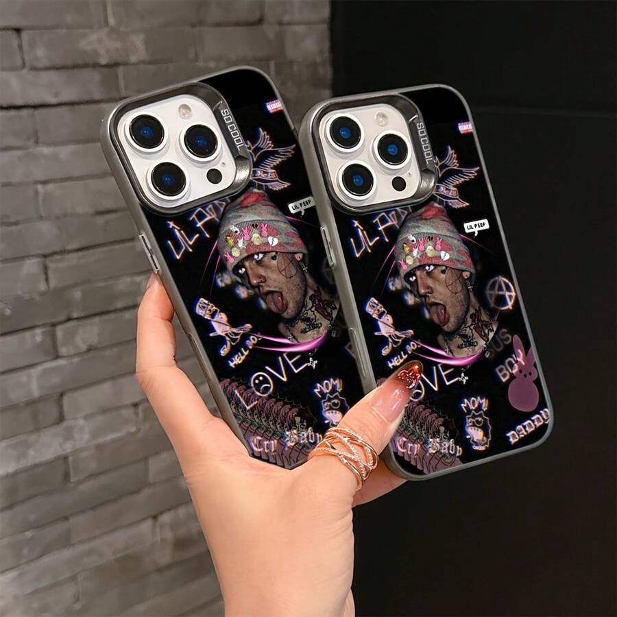 Funda para teléfono con patrón de Hellboy del artista de hip-hop , compatible con los modelos 17, 16E, 16, 15, 14, 13, 12, 11, Mini, Pro, Max, Air, X, XR, XSMAX, 8 y 7 Plus, con diseño de superficie mate para evitar caídas. - Colores mezclados - Ver 1