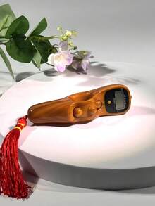 Red Tassel Prayer Beads With LCD Digital Counter, Wooden Grain Rotating Bead Design, Convenient For Prayer Counting, People Counting And Other Functions - Multicolor - View 7