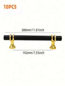 10-Pack Modern Golden Cabinet Handles With Installation Hardware, Polished Metal Drawer Pulls For Cabinets, Dressers, Furniture - Premium Metal Finish Cabinet Hardware - Multicolor - View 11