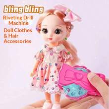 1 Set Magic Diamond Hair Accessories Tools, Girls Hair Styling Tools, Princess Braiding Device, One-Click Operation, Girls Hair Decorations, Hair Glitter, Gem Inlay Device, Hair Accessory Decorative Tools, Colorful Hair Accessory Set, Rhinestone Hair Applicator, Magic Braiding Tools Toy Princess Hair Accessory Gift, Electric Braiding Machine DIY Automatic Braiding Machine, DIY Hairstyle Gem Set Designed For Girls - Hair Accessory Toys - View 7