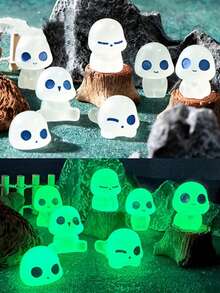 10个可爱发光外星精灵摆件，微景观，盆景装饰，仙女花园，家居装饰，室内/室外庭院，草坪，门廊装饰品（颜色随机） - 彩色 - 查看 4