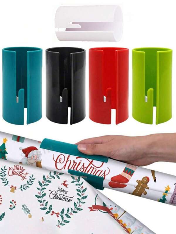 Sliding Gift Wrapping Paper Cutter, Portable Christmas Wrapping Paper Cutter, Birthday Roll Paper Gift Wrapping Paper Cutter, Suitable For Holiday Packaging, Birthday Parties, Valentine's Day, Applicable To Various Packaging Paper Cutting For Home Or Business, Practical Design, Smooth Surface