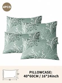 1pc/2pcs/4pcs Polyester Floral Pattern Pillowcase (Pillow Insert Not Included), Soft & Comfortable, Suitable For All Seasons - Multicolor - View 31