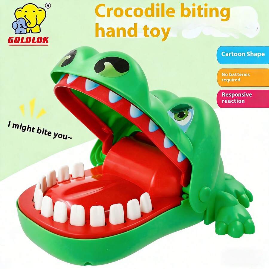 2026 New Crocodile Bite Hand Toy, Bite Teeth Interaction, Prank, Stress Relief For Family & Party - Multicolor - View 1