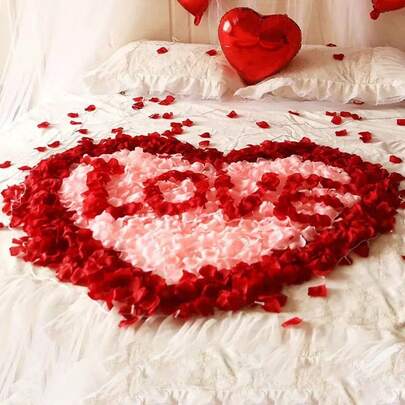 100/500/1000/2000pcs Rose Petals - Realistic Red Plastic Petals For Weddings, Valentine's Day, Proposals, And Thanksgiving Decorations - Perfect For DIY Crafts And Special Events, Wedding Decorations, Event Decorations, Romantic Decor, Durable Petals