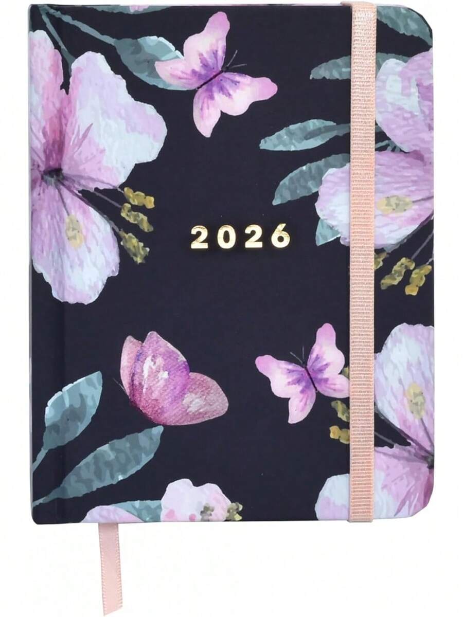 mano® Agenda pocket 2026 SOFÍA Semana vista - Medidas (B7+) 10 x 13 - 184 Páginas - Incluye separadores mensuales y hojas para anotaciones opción de FUNDA, Stickers y pestañas separadoras mensuales (Agenda sola, sin stickers) - Con Funda - Ver 1