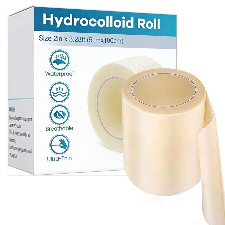 Hydrocolloid Roll Gel Bandages - 2in*3.28ft Hydrocolloid Bandages Patch With Self-Adhesive - Cut-To-Size, Ultra Absorbent Tape For Blister, Travel Essential - Multicolor - View 1