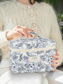 1pc/3pcs Handheld Makeup Bag, Makeup Bag, Makeup Bag, Travel Makeup Bag, Home Makeup Bag, School Makeup Bag, Dormitory Makeup Bag, Large Capacity Makeup Bag, Women's Makeup Bag, Makeup Storage Bag, Travel Storage Bag, Ultra Light, Durable, Expandable, Load Reducing, Acceptable, Suitable For Bedroom, Bathroom, Hotel, Travel, Lipstick, Brush, Phone, Coin, Home, Travel And School Use (L Size Is Too Small, It Is Recommended To Take XL Or XXL Size) - Multicolor - View 7