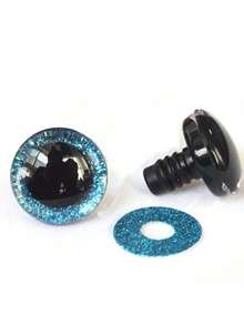 20pcs Shiny Eyes, Black Plastic Doll Eyes, 12/16/20mm, 3D Sparkling Eyes With Rings, Suitable For Crochet, With Rings, Big Eyes, For Amigurumi Dolls, Plastic Crochet Eyes, Teddy Bear DIY Accessories - View 5