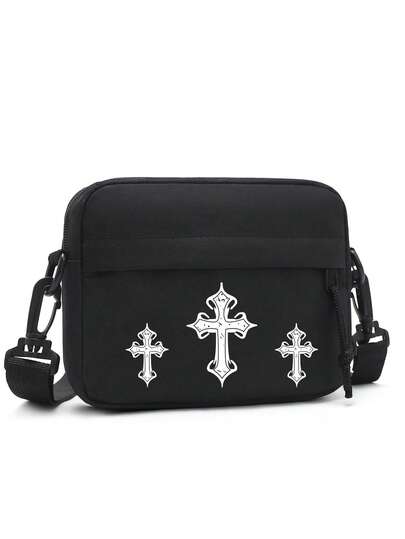 peach tree Bolso de hombro, bolso de mensajero, bolso cuadrado pequeño, bolso cruzado pequeño de unicolor y moda masculina simple, bolso bandolera de nailon ligero, resistente al agua y versátil para uso diario casual