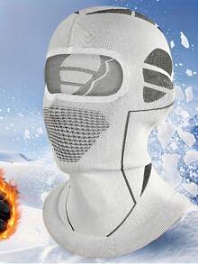 Gorra de protección facial completa sin costuras, de punto unisex: transpirable, cortavientos, diseño de patrón geométrico, forro para montar en motocicleta, máscara y gorra integradas, adecuada para senderismo, esquí, actividades al aire libre, regalo de Navidad, montar en motocicleta, todo el año - Multicolor - Ver 6