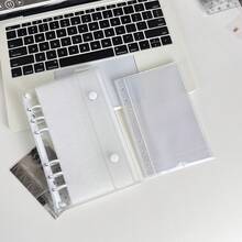 1个A6便携式透明活页夹，透明贴纸簿，贴纸簿，照片收纳袋，相册，预算计划本，日记本，笔记本，办公用品