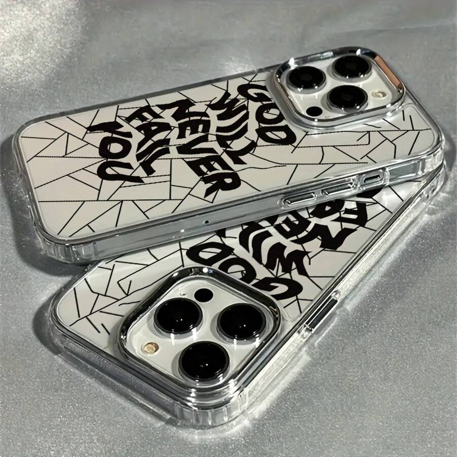 Funda de Teléfono Metálica Transparente, Compatible con for 11, 11PRO, 11PROMAX, 12/12PRO, 12PROMAX, 13PROMAX, 13PRO, 13,14, 14PRO, 14PLUS, 14PROMAX,15, 15PRO, 15PROMAX,16, 16PRO, 16PLUS, 16PROMAX, 16E,17, 17PRO, 17AIR, 17PROMAX - Color 1 - Ver 1