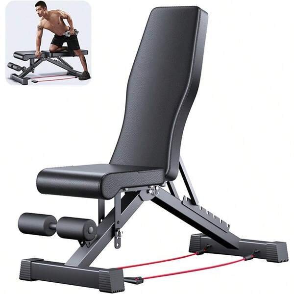 Adjustable Weight Bench Full Body Workout Multi-Purpose Foldable Strength Training Benches Decline Incline Bench For Home Gym