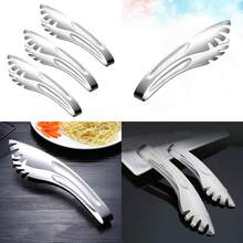 R's Pinzas De Cocina De Acero Inoxidable Paquete De 3 Pinzas Para Servir Espaguetis Ensaladas Y Más Diseño Ergonómico Anticorrosión Para Uso En Hogar Restaurantes Y Fiestas - Plateado - Ver 8