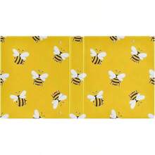Carpeta de 3 anillos impresa de 1.5 pulgadas, carpeta de anillos en D con bolsillos, carpetas decorativas para la escuela universitaria u oficina, lindas abejas de dibujos animados blanco y amarillo - talla únicax1 - Ver 10