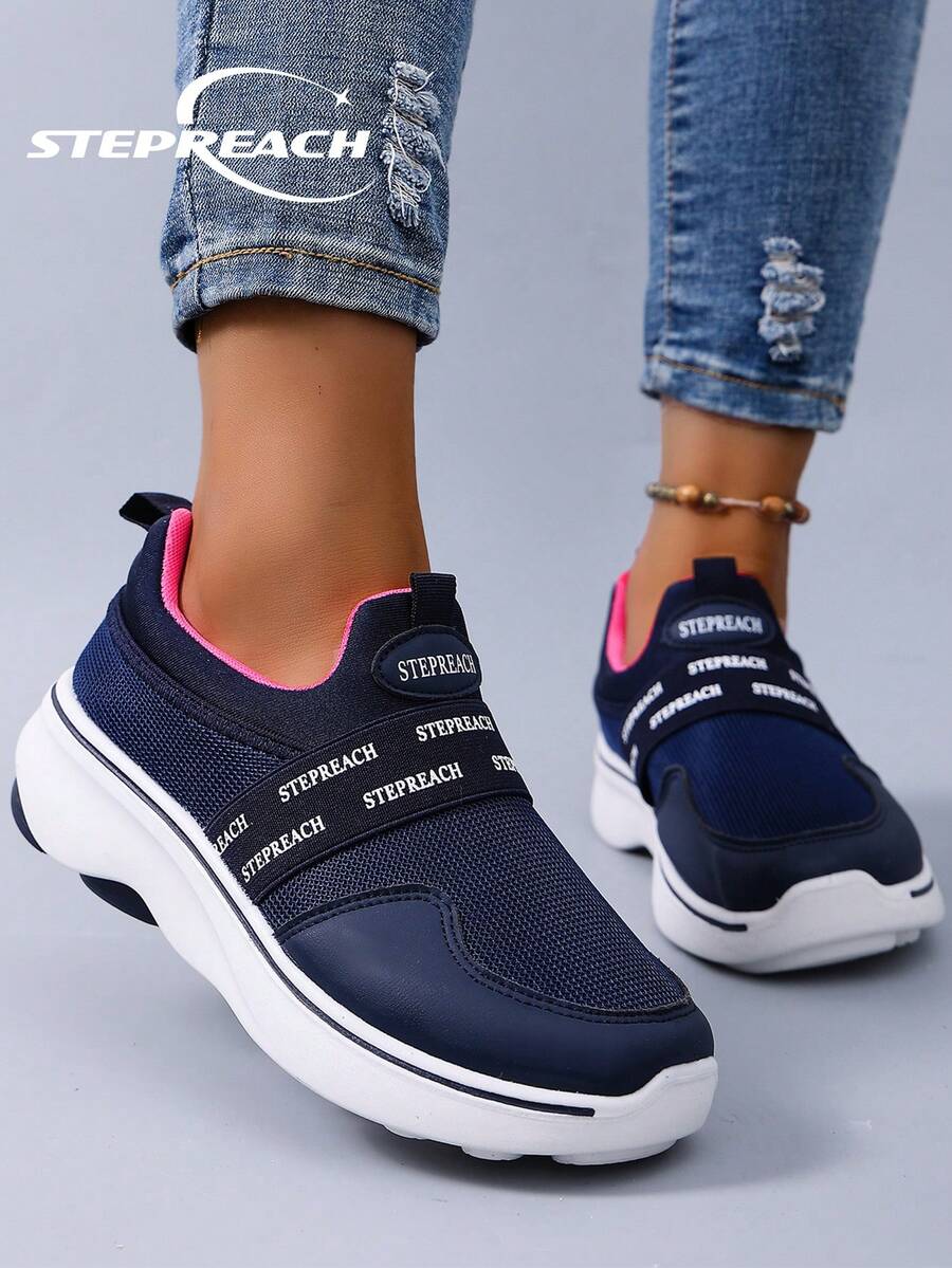 Giày thể thao nữ casual, giày chạy bộ thời trang thoáng khí thoải mái bền bỉ, nhẹ, mẫu mới mùa xuân. - Màu xanh lam - Xem 1