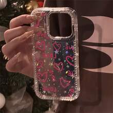 Funda para iPhone 17 Air/16e/15/14/13/12/11 Pro, Pro Max, Plus, funda suave de TPU, marco transparente con diseño de diamante, mejora la textura del teléfono, lujo discreto - transparente - Ver 5