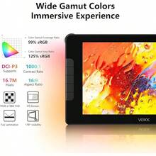 VEIKK VK640 Tableta de Dibujo gráfica,8192 Sensibilidad a la presión, Compatible Windows/Android/Chromebook, Ideal para Dibujar gráficos, con Teclas de Teclado Personalizadas - VK1600 - Ver 9