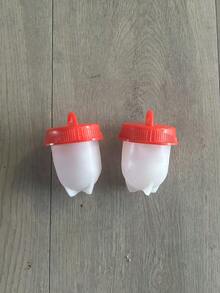 2pcs Multi-Layer Non-Stick Silicone Egg Cooker, Easy To Cook And Steam, Kitchen Tool For Boiling And Steaming Eggs, Heat-Resistant And Easy To Clean - Multicolor - View 8