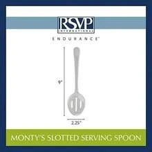 RSVP International Endurance Flatware Collection Stainless Steel, Dishwasher Safe,(9" x 2.25" x 1" Flatware & Serving Acero inoxidable) - Multicolor - Ver 2