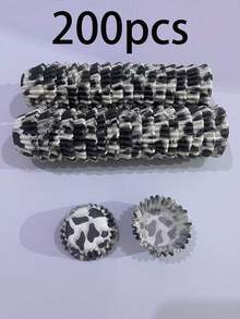 200pcs/500pcs/1000pcs Mini Cupcake Liners, Cow Print Baking Cups, 0.98 Inch Round Baking Cups, Suitable For New Year, Valentine's Day, Birthday And Wedding Party Baking - Multicolor - View 10