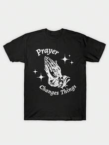 Religious Praying Hands Themed design - Negro - Ver 1