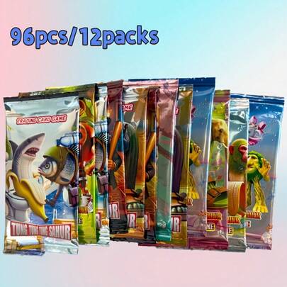 1 Pack "Tralala TungTungTung Sahur" Strategy Card Game, Featuring Anime-Style Battle Collection Cards, Laser-Printed Cards (8pcs/Pack), Random Packaging And Card Contents. An Ideal Gift For Anime Fans And A Great Choice For Holiday And New Year Presents.