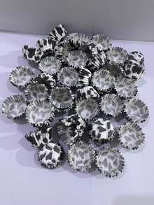 200pcs/500pcs/1000pcs Mini Cupcake Liners, Cow Print Baking Cups, 0.98 Inch Round Baking Cups, Suitable For New Year, Valentine's Day, Birthday And Wedding Party Baking - Multicolor - View 8