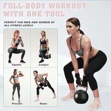 Kettlebells for Full Body Strength Training with Anti - Slip Grip, Ideal for Home Gym - Rosa de 15 libras - Ver 3